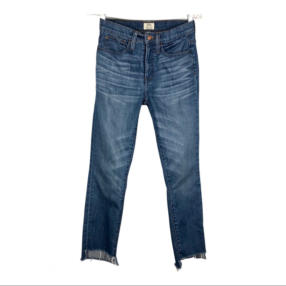 J.Crew Vintage Crop Jeans Raw Hem High Rise Sz 25